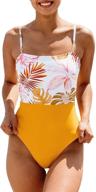 cupshe womens tropical leaves swimsuit logo