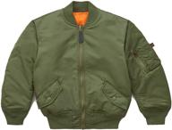 ma-1 flight jacket for boys by alpha industries logo