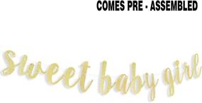 img 2 attached to 🎀 Lingteer Sweet Baby Girl Gold Glitter Bunting Banner - Ideal for Baby Girl Shower & First Birthday Party Decor