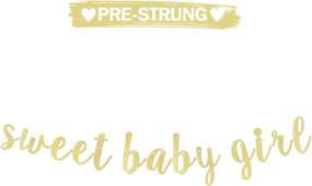 img 4 attached to 🎀 Lingteer Sweet Baby Girl Gold Glitter Bunting Banner - Ideal for Baby Girl Shower & First Birthday Party Decor