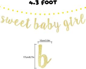 img 3 attached to 🎀 Lingteer Sweet Baby Girl Gold Glitter Bunting Banner - Ideal for Baby Girl Shower & First Birthday Party Decor