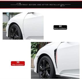 img 1 attached to 🚗 Enhance Your Car's Style with OTRTSUCC Car Fender Side Vents, ABS Carbon Fiber Spoiler, Fender Decorative Stickers, Air Flow Intake Hole Grille Auto Exterior Accessories Universal