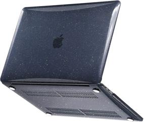 img 2 attached to 💻 EooCoo 2021 2020 13-inch MacBook Pro M1 A2338 A2251 A2289 A2159 A1989 A1706 Hard Case with Keyboard Cover, Screen Protector & Cleaning Cloth - Sparkly Transparent Black