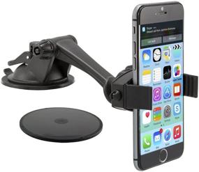 img 4 attached to Держатель телефона для автомобиля Arkon: надежно держит iPhone X/8/7/6S Plus, Galaxy S8/S7/Note 8/7 - Розничная версия, черный