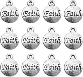 img 4 attached to AUEAR, DIY Charms - Inspirational Message Charm Pendants for Jewelry Making with Inspiration Words - Perfect for DIY Necklace and Bracelet Projects