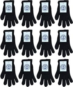 img 3 attached to 🧤 Versatile Men's Accessories Set: Wholesale Stretchy Brushed Interior Gloves & Mittens Assortment