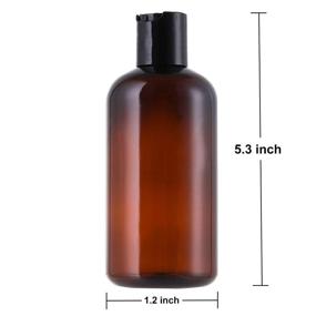 img 3 attached to Bekith 16-Pack 8oz Clear Plastic Squeeze Bottles with Disc Cap - Travel Containers for Shampoo, Lotions, Liquid Body Soap, Creams