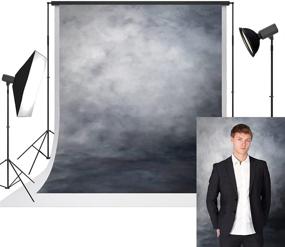 img 4 attached to 📸 UrcTepics 5x7ft Pro Microfiber Gray Painted Canvas Photo Backgrounds: Perfect for Abstract Gray Photography, Senior Portraits, and Yearbook Studio Props