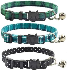 img 4 attached to Set of 3 XPangle Breakaway Cat Collars with Bell – Durable, Safe, and Cute Kitten Collars – Adjustable Kitty Collar for Cat Puppy (7.5-11in)