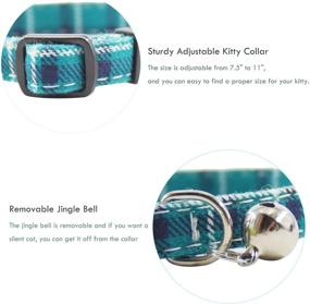 img 1 attached to Set of 3 XPangle Breakaway Cat Collars with Bell – Durable, Safe, and Cute Kitten Collars – Adjustable Kitty Collar for Cat Puppy (7.5-11in)