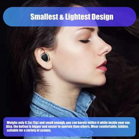 img 1 attached to Наушники Bluetooth Hands Free Наушники Отпечаток пальца Черный MB12