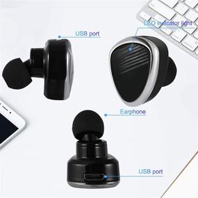 img 3 attached to Наушники Bluetooth Hands Free Наушники Отпечаток пальца Черный MB12