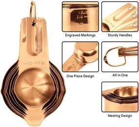 img 2 attached to 🥄 Copper-Plated Measuring Cups and Spoons Set of 14 by 2LB Depot