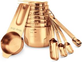 img 3 attached to 🥄 Copper-Plated Measuring Cups and Spoons Set of 14 by 2LB Depot