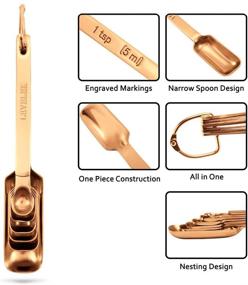 img 1 attached to 🥄 Copper-Plated Measuring Cups and Spoons Set of 14 by 2LB Depot