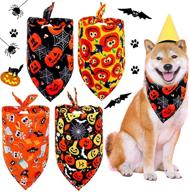 pieces dog halloween bandana bibs logo