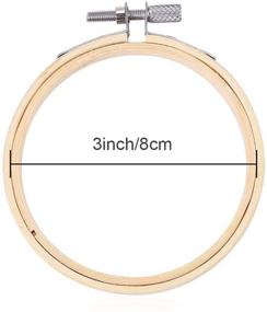 img 3 attached to 🍀 12 Pieces 3 Inch Bamboo Embroidery Hoops - Ideal Cross Stitch Hoop Rings for Arts, Crafts, and Sewing