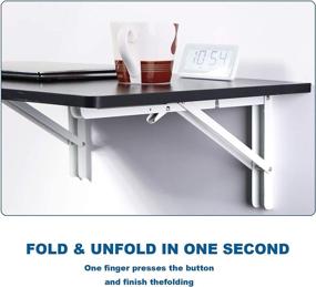 img 1 attached to 💻 Zytty Folding Wall Desk: Compact and Stylish Fold-down Desk for Small Spaces