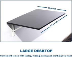 img 2 attached to 💻 Zytty Folding Wall Desk: Compact and Stylish Fold-down Desk for Small Spaces