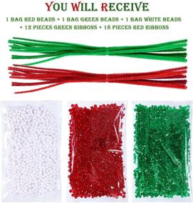 img 2 attached to 🎄 30-Piece Christmas Beaded Ornament Kit: DIY Candy Cane Assortment for Xmas Party Decorations - 5 Festive Styles