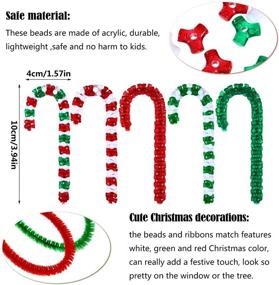 img 3 attached to 🎄 30-Piece Christmas Beaded Ornament Kit: DIY Candy Cane Assortment for Xmas Party Decorations - 5 Festive Styles