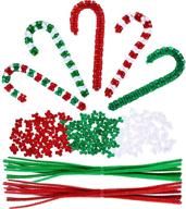 🎄 30-piece christmas beaded ornament kit: diy candy cane assortment for xmas party decorations - 5 festive styles logo