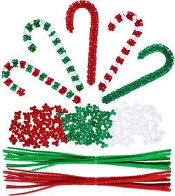 img 4 attached to 🎄 30-Piece Christmas Beaded Ornament Kit: DIY Candy Cane Assortment for Xmas Party Decorations - 5 Festive Styles