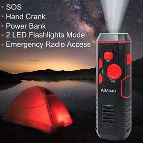 img 3 attached to 📻 2021 Newest AiMoxa Emergency Self Powered Radio: Crank Portable Weather Radio with LED Flashlight, Power Bank, and SOS Alarm for Home & Outdoor Use – USB Rechargeable