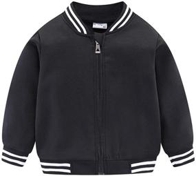 img 4 attached to 🧥 Stylish LittleSpring Little Bomber Jacket: Perfect Baseball Boys' Clothing in Jackets & Coats