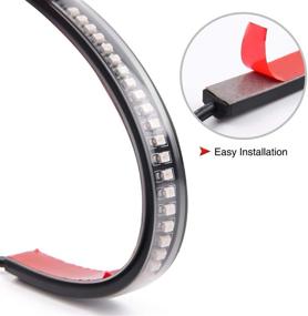 img 1 attached to 🏍️ Nilight 32 LED 8’’ Flexible License Plate Light Strip Tail Brake Stop Turn Signal Light Universal - Perfect for Harley Motorcycle Bike ATV Car SUV, 2 Years Warranty