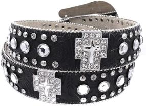 img 1 attached to 👢 1335 Womens Cowgirl Western Belts: Stylish Bling & Rodeo Belts for Plus Size Cowgirls