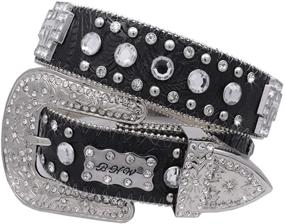 img 2 attached to 👢 1335 Womens Cowgirl Western Belts: Stylish Bling & Rodeo Belts for Plus Size Cowgirls