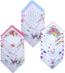 img 1 attached to Timeless Elegance: Vintage Handkerchiefs for Ladies & Men's Accessories