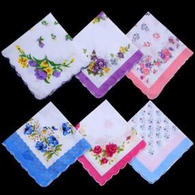 img 2 attached to Timeless Elegance: Vintage Handkerchiefs for Ladies & Men's Accessories