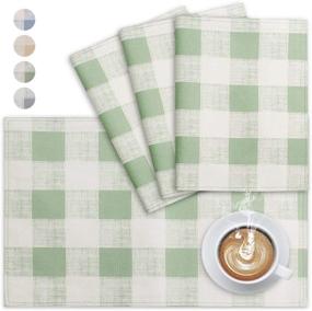 img 4 attached to VCVCOO Placemats Buffalo Washable Resistant