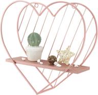 🌹 romantic rose gold heart floating shelves: small metal storage for bedroom, kitchen, and bathroom – unique and cute decor by afuly logo