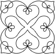 💔 911 bleeding heart quilting stencil - 9 inch logo