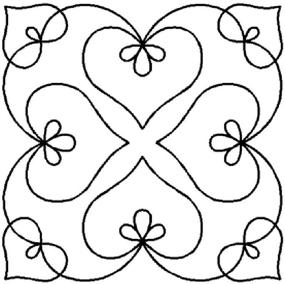 img 1 attached to 💔 911 Bleeding Heart Quilting Stencil - 9 Inch