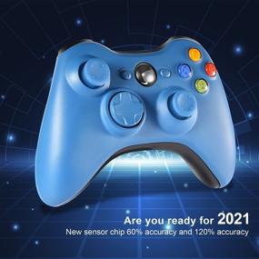 img 3 attached to 🎮 Astarry Wireless Controller for Xbox 360 - 2.4GHZ Gamepad Joystick (Blue)
