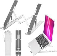 💻 sonnlyh foldable portable laptop stand - adjustable aluminum ergonomic desktop riser for 10-15.6 inch laptops and tablets (silver) logo