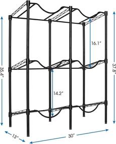 img 3 attached to 🧃 5 Gallon Water Jug Rack: 3-Tier Carbon Steel Holder for 6 Bottles | Home & Office Organization - Black