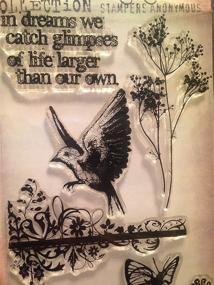 img 2 attached to 🦋 Tim Holtz Visual Artistry Collection Stampers Anonymous Clear Stamps - Flights of Fancy: Elevate Your Creativity!