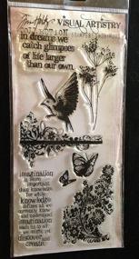 img 3 attached to 🦋 Tim Holtz Visual Artistry Collection Stampers Anonymous Clear Stamps - Flights of Fancy: Elevate Your Creativity!