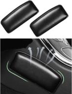 automotive leather console armrest comfort logo