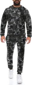 img 4 attached to 🩳 Stay Stylish and Comfy with COOFANDY Men Sweatsuit 2 Piece Outfit Long Pant Tracksuit Sets