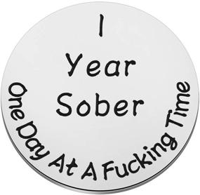 img 4 attached to MAOFAED Pocket Token: One Day at a Time Sobriety Gift for AA/NA Recovery - 1 Year, 6 Months, 365 Days, 1000 Days