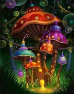 🎨 diy psychedelic mushroom 5d diamond painting kit - paint with diamonds cross stitch - full drill embroidery crystal rhinestone pasted drilled craft for home decor logo