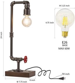 img 3 attached to Industrial Charging RORIANO Farmhouse Steampunk