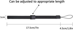 img 3 attached to 🎮 2-пак черных браслетов для ладони для Nintendo Wii Remote, мобильных телефонов, MP3-плееров, цифровых камер, USB-флешек - универсальный браслет на запястье со слайдером для регулировки
