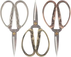 img 4 attached to 🧵 BambooMN Brand - 6.75" Heirloom Craft Embroidery Scissors with Decorative Cast Handles and Crane Motif - S10 Assortment: A Perfect Tool for Detailed Crafting Projects